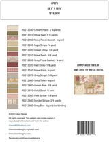 Back of Apiary Quilt Pattern - Linen Closet Designs - 68" x 68"