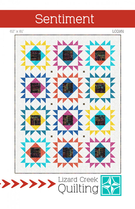 Sentiment Quilt Pattern by Lizard Creek Quilting