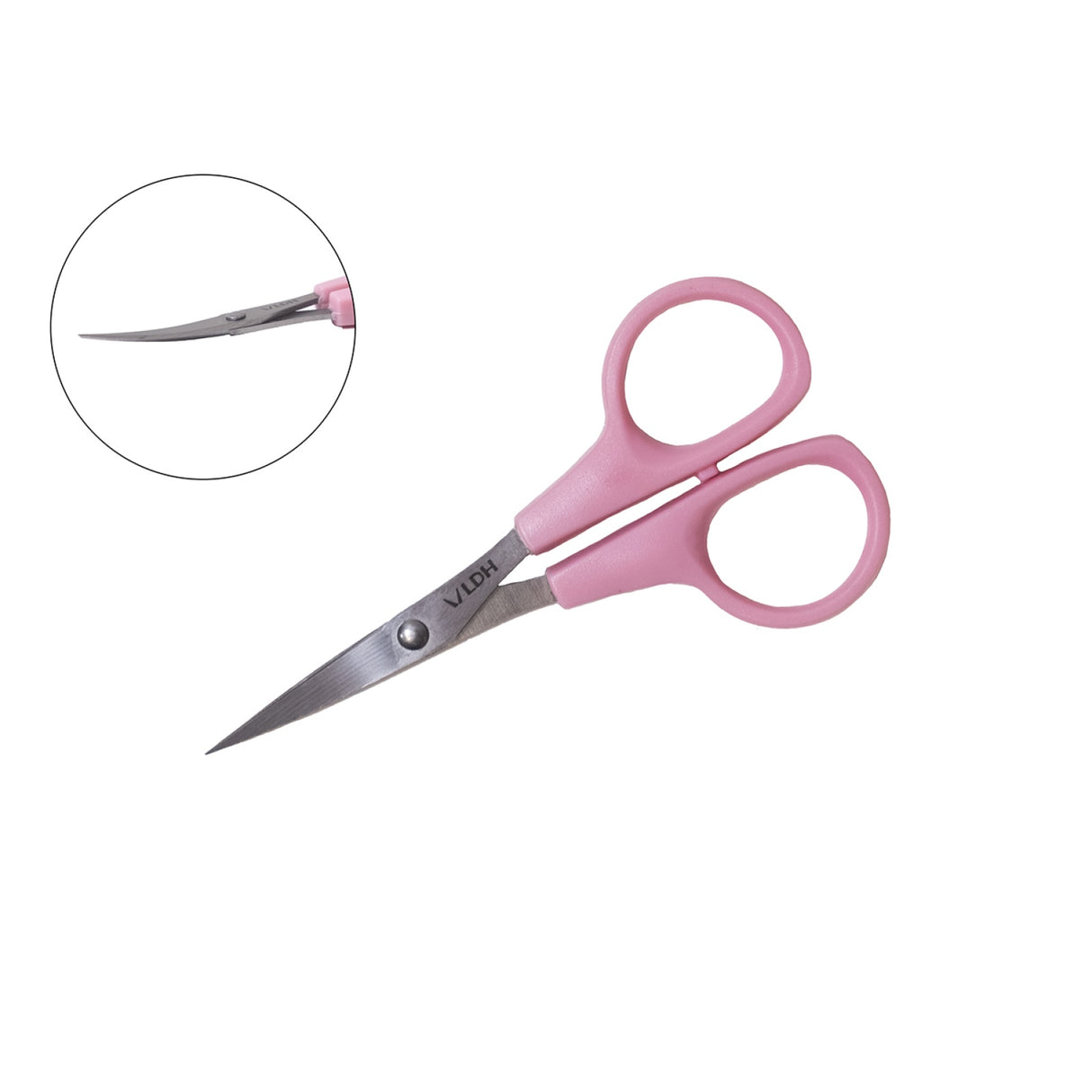 Back of the Curved Blade Embroidery Scissors Pink by LDH Scissors
