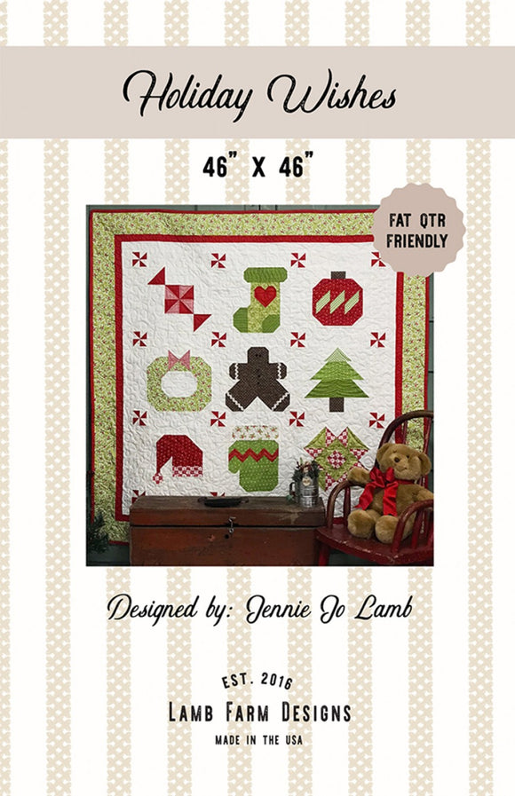Holiday Wishes Quilt Pattern by Lamb Farm Designs