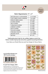 Back of the Daisy Chain Quilt Pattern by Lamb Farm Designs