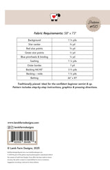 Back of the Light the Way Quilt Pattern by Lamb Farm Designs