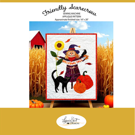 Friendly Sacrcrow - Sewing Applique Pattern Quilt Pattern by Laurie Kent Designs