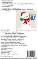 Back of the Festive Snowmen Placemats Quilt Pattern by Laurie Kent Designs