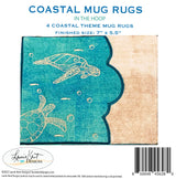 Back of the Coastal Mug Rugs Vol I Embroidery USB by Laurie Kent Designs