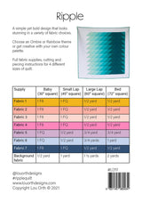Back of the Ripple Quilt Pattern by Lou Orth
