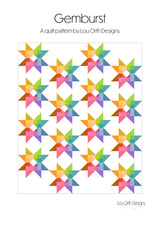 Gemburst Quilt Pattern by Lou Orth