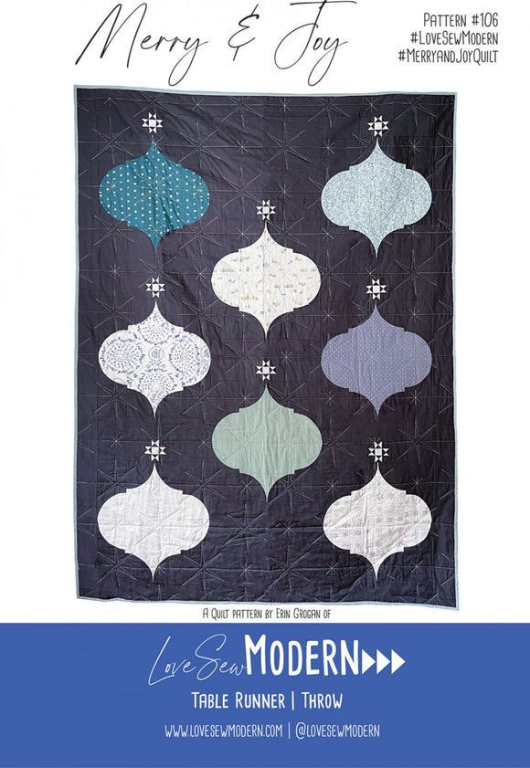 Merry and Joy Quilt Pattern by Love Sew Modern