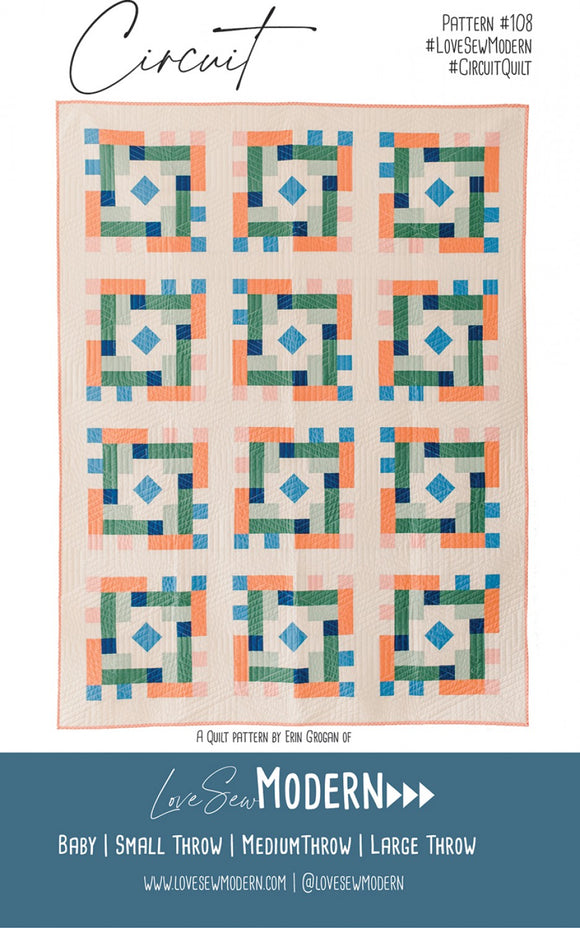 Circuit Quilt Pattern by Love Sew Modern