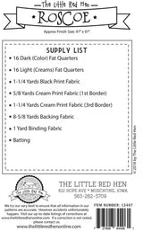Roscoe Quilt Pattern - Little Red Hen - 97" x 97"