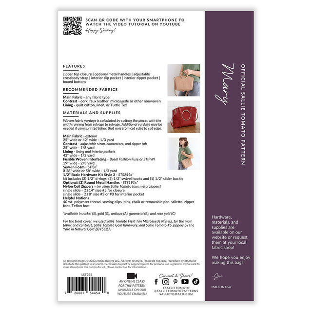 Mary Paper Pattern – Quilting Books Patterns and Notions