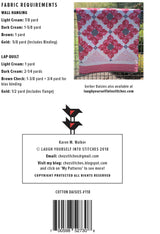 Back of the Cotton Daisies Quilt Pattern by Laugh Yourself Into Stitches