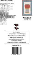 Back of the Sew Much Fun Quilt Pattern by Laugh Yourself Into Stitches