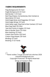 Back of the Wings of Freedom Quilt Pattern by Laugh Yourself Into Stitches