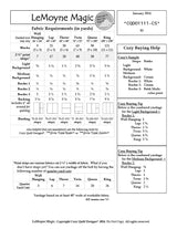 Back of the LeMoyne Magic Downloadable Pattern by Cozy Quilt Designs