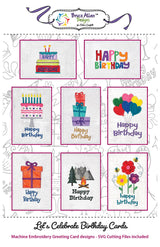 Let's Celebrate Birthday Cards Downloadable Pattern by Fabric Confetti