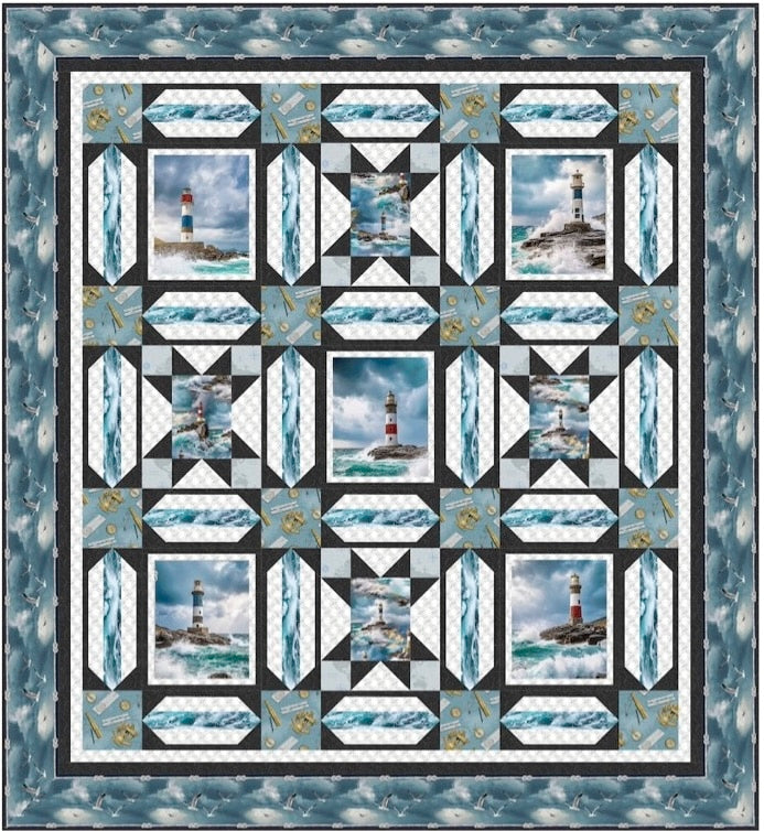 Lighthouse Stars Downloadable Pattern by Pine Tree Country Quilts
