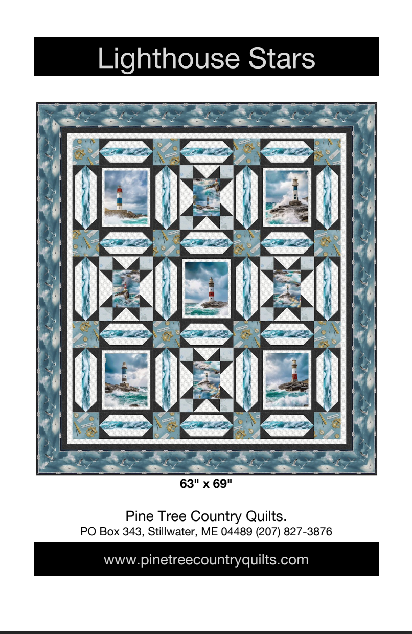 Lighthouse Stars Downloadable Pattern by Pine Tree Country Quilts