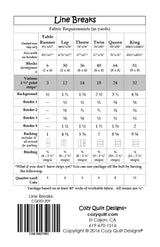 Back of the Line Breaks Downloadable Pattern by Cozy Quilt Designs