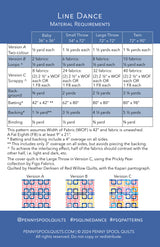 Back of the Line Dance Downloadable Pattern by Penny Spool Quilts Pattern