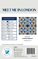 Back of the Meet Me in London Quilt Pattern by My Beste Quilt Co