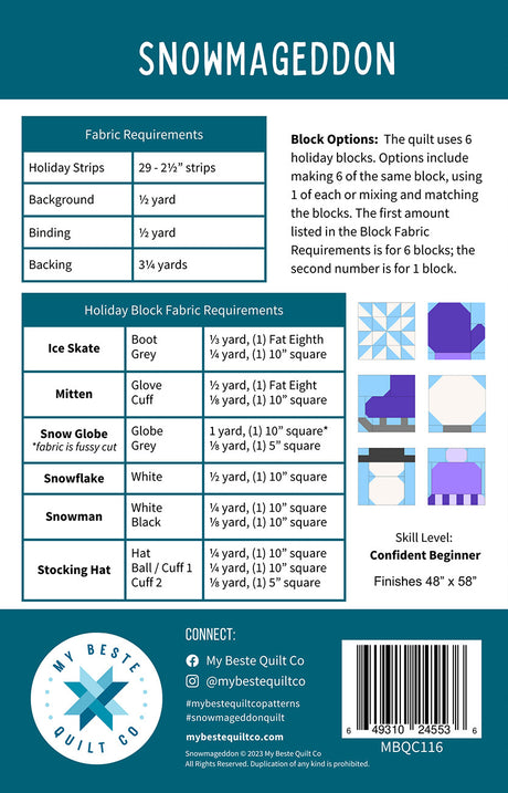 Snowmageddon Quilt Pattern by My Beste Quilt Co