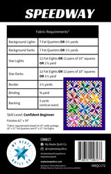 Back of the Speedway Quilt Pattern by My Beste Quilt Co