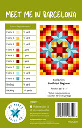 Back of the Meet Me in Barcelona Quilt Pattern by My Beste Quilt Co