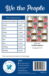 Back of the We the People Quilt Pattern by My Beste Quilt Co