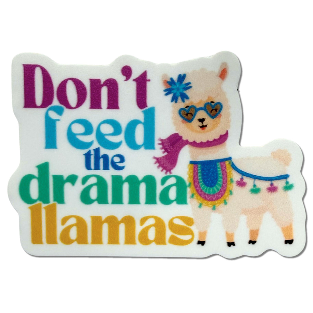 Don't Feed the Drama Llamas Sticker 4pk by My Beste Quilt Co