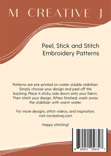 Back of the Tropical Plants Stick & Stitch by MCreativeJ