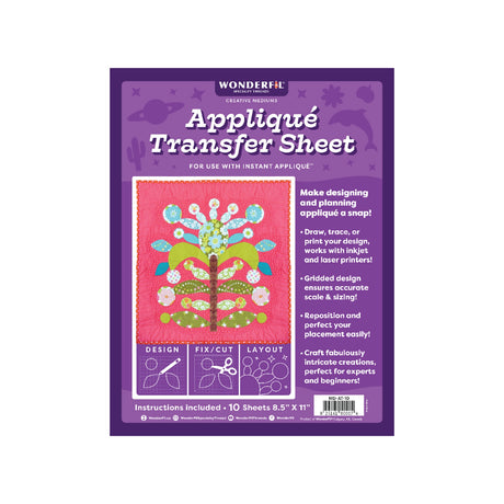 Applique Transfer Sheet 10pk by Wonderfil Threads