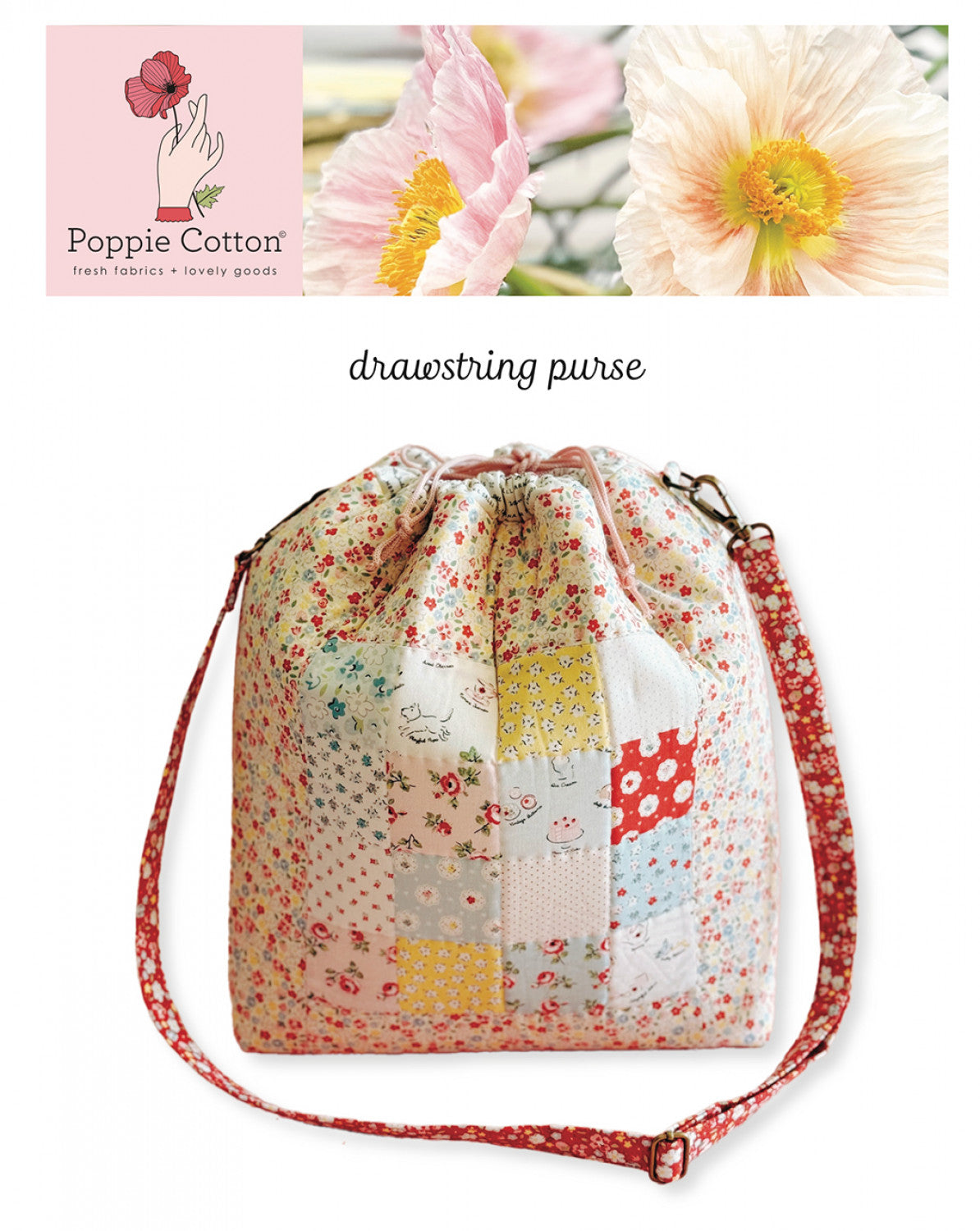 Drawstring Purse Quilt Pattern by Poppie Cotton