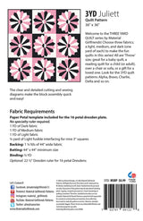 Back of the 3yd Juliett Quilt Pattern by Material Girlfriends