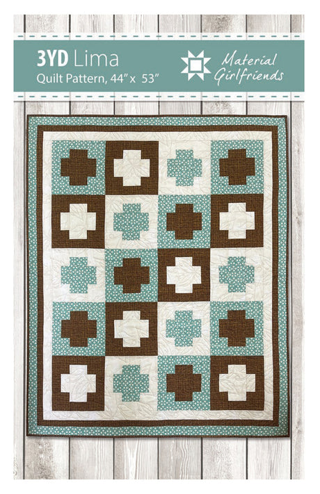 3Yard Lima Quilt Pattern by Material Girlfriends