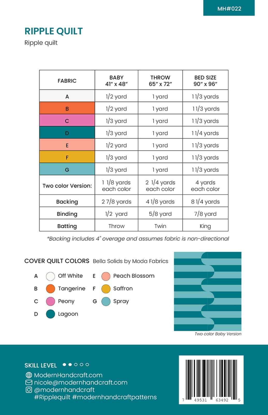 Ripple Quilt Pattern