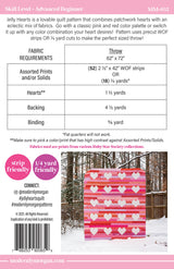 Back of the Jelly Hearts Quilt Pattern by Modernly Morgan