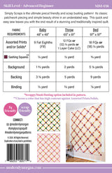 Back of the Simply Scraps Quilt Pattern by Modernly Morgan