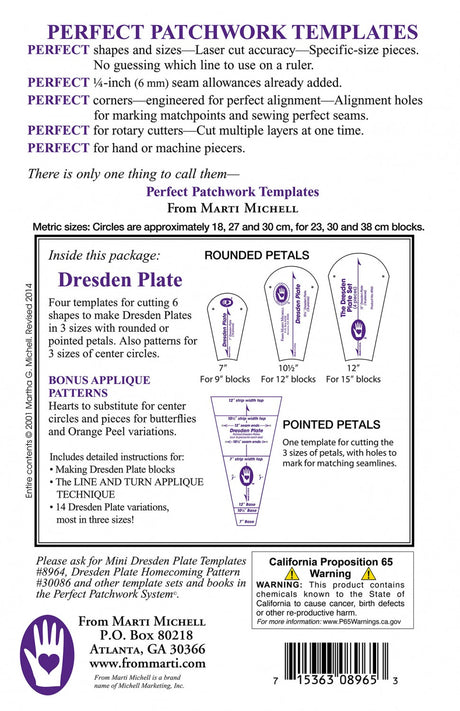 Template Set - Dresden Plate