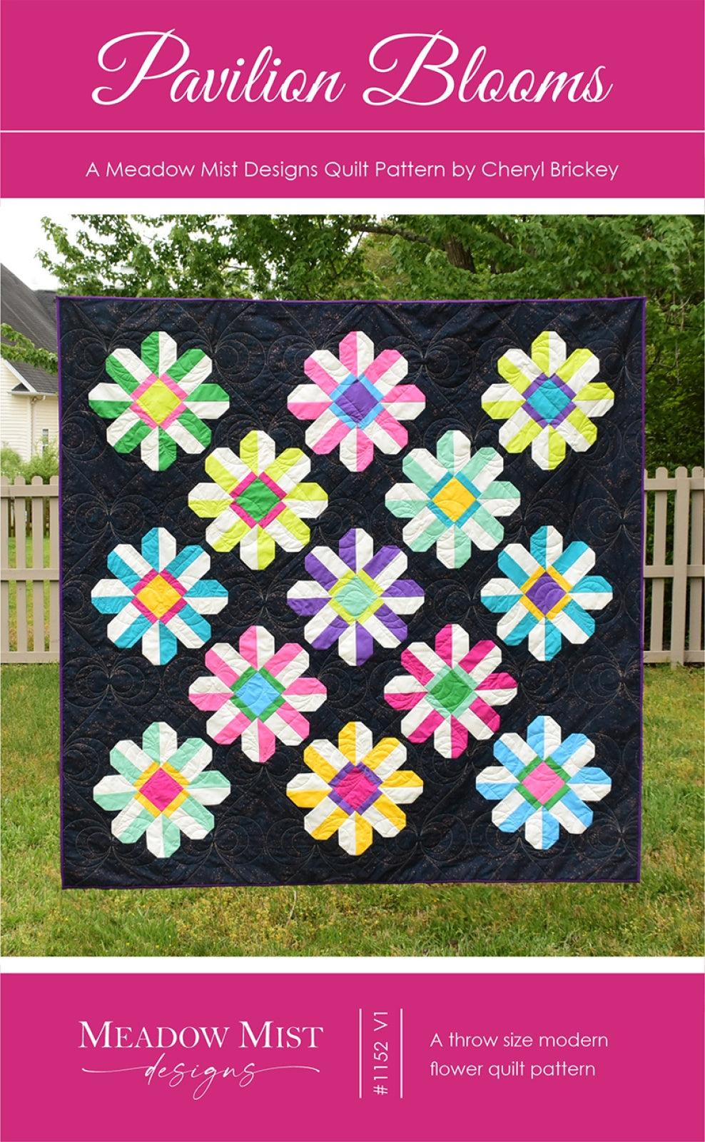 Pavilion Blooms Quilt Pattern by Meadow Mist Designs