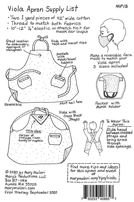 Viola Apron Pattern