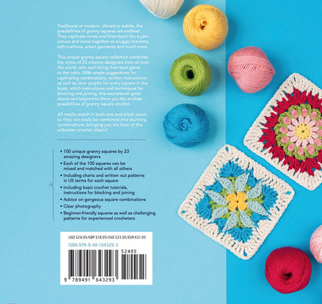 Back of the The Ultimate Granny Square Sourcebook by Meteoor Books