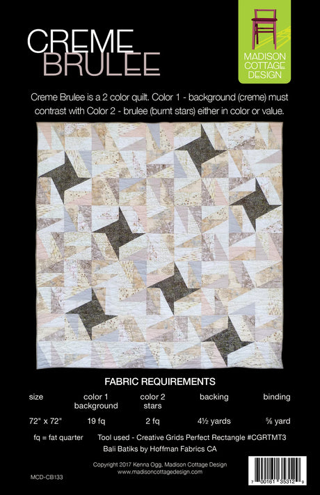 Creme Brulee Quilt Pattern