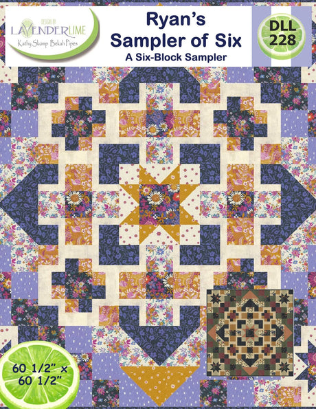 Ryan's Sampler of Six Downloadable Pattern by Lavender Lime Quilting