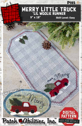 Merry Little Truck 'lil Woolie Runner Downloadable Pattern by Patch Abilities - Patterns