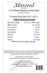 Back of the Mirrored Quilt Pattern by Quilting Renditions
