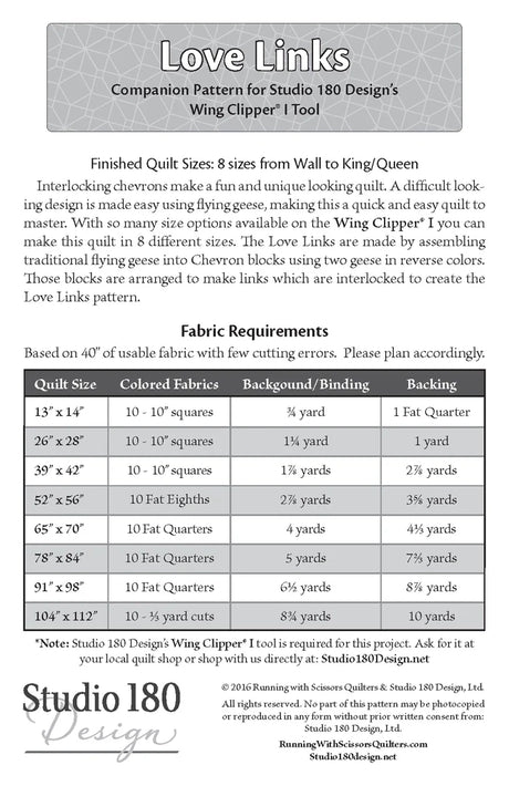 Back of the Love Links  Pattern by Studio 180 Designs