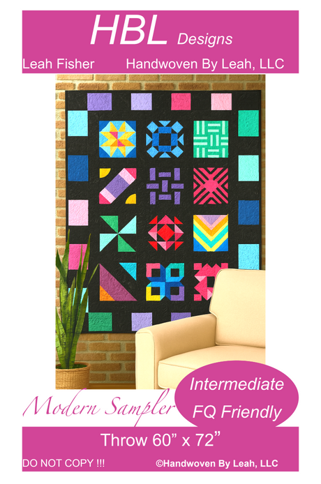Modern Sampler Quilt Pattern by Handwoven By Leah