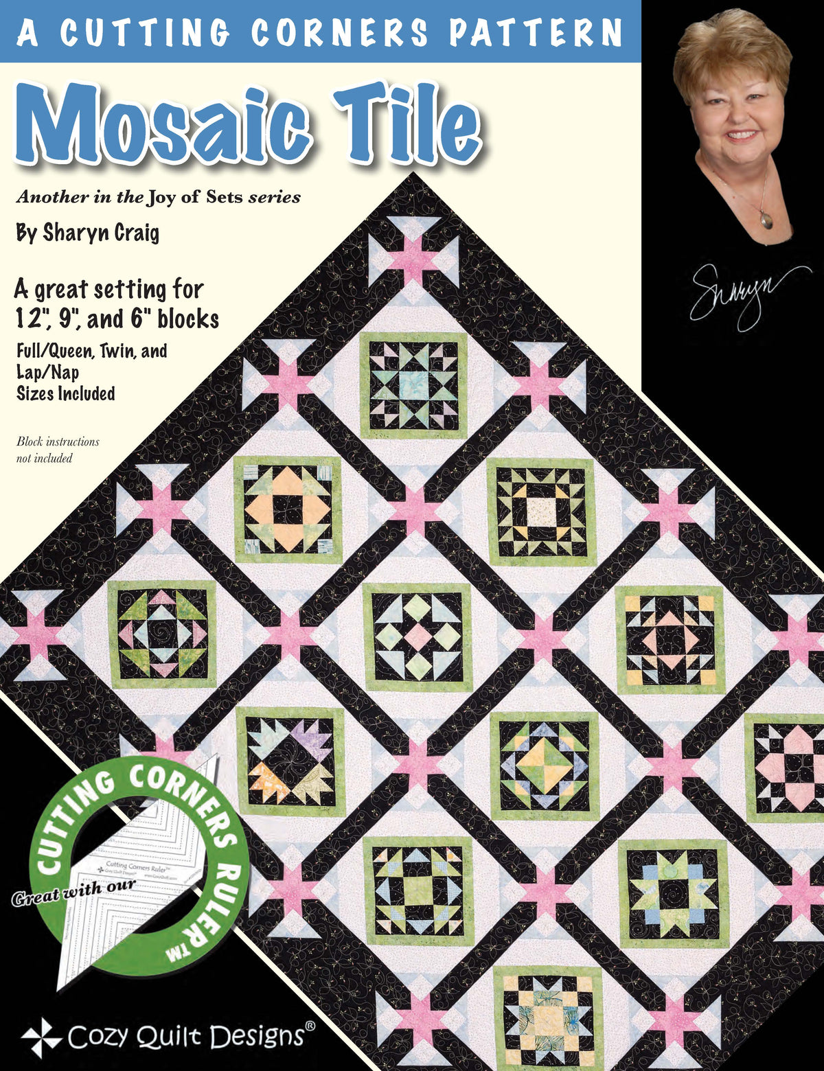 Mosaic Tile Downloadable Pattern by Cozy Quilt Designs