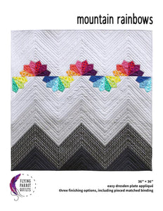 Mountain Rainbows Orbs Quilt Pattern by Flying Parrot Quilts